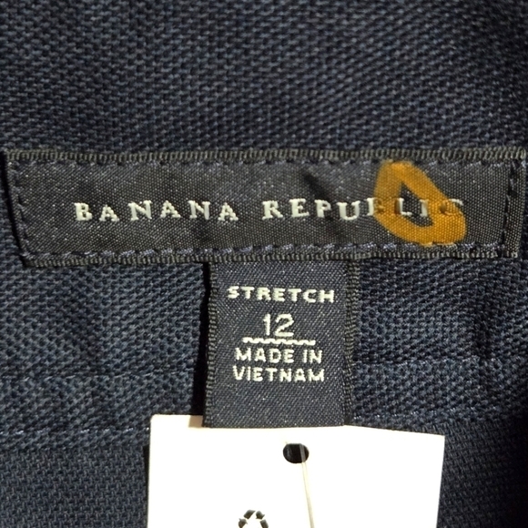 BANANA REPUBLIC Women's Mid Length Pencil Skirt Navy Blue Size 12 NWT - Picture 4 of 9